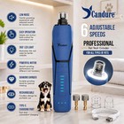 Best Candure Whisper Quiet Dog Nail Grinder With 360 Degree Led Light  6-speed