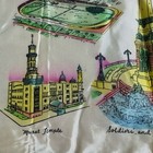 Vintage 1940s 1950s Indianapolis Indiana Satin Souvenir Pillow Case