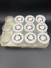 12 Ball kerr Fruit Embossed Jelly Jars 8 Oz Half Pint Jam Mason Canning Read