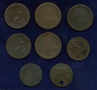 Great Britain  Assorted Early Coppers With No Dates  Lot Of  8 