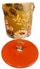Vintage Mid Century Modern Flowered Retro Vinyl plastic Ice Bucket Mcm W lid
