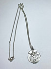 Sterling Silver Holy Spirit Medal Pendant Chain Necklace 7g 18in