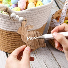 Easter Decorations-12pcs Easter Basket Name Tags - Diy Unfinished Blank Bead Woo