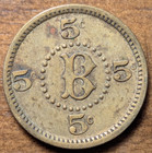 Highland Boy  Utah Ut The Thomas Brothers  saloon  5c Maverick Trade Token