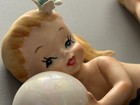 Rare Lefton Red Head Mermaid With Two Blonde Figures Japan Mid-century