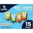 Quaker Rice Crisps Sweet   Savory Variety 12 Oz 15 Count New  
