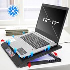 Notebook Laptop Cooling Stand 6 Fan 2 Usb Ports With Led Blue Light For 12  -17 