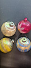 Vintage Doubl-glo Glass Christmas Ornaments Mixed Lot Usa Indent Figural Mica Ww