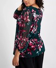 Kasper Women s Top Plus Sz 2x Size Floral Print Mixed-media