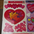 Classic Vintage Window Clings Valentines Day Holiday Heart Decorations 5 Sheets