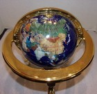Semi Precious Stone Globe With Compass
