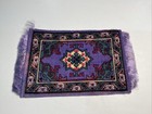 2 Vintage Tobacco Felt Fringe Miniature Dollhouse Rugs Factory Ny