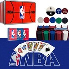 Dented Tin Special - Nba 200 Chip Poker Set - Chips   Rack   Playing Cards  more