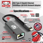 Usb-c 3 1 Gigabit Ethernet Lan Rj45 1000mbps Network Adapter For Pc Mac Android