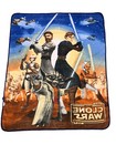 Star Wars The Clone Wars 2010 Blanket Throw Yoda 60x50   