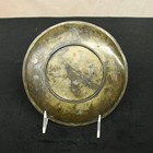 Artist Signed Japanese Bronze Embossed Dish