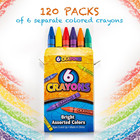 Bulk Crayons  720 Count  Party Favors   Classrooms  120 Packs Of 6 Colors   Indi