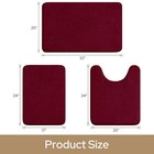 Homeideas 3-piece Memory Foam Bathroom Rug Set - Extra Thick  Soft  Absorbent