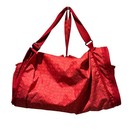 Lesportsac Garment Bag Red Monogram Nylon Folding Travel Suit Cover Lock Zipper