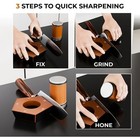Premium Diamond Rolling Knife Sharpener - Manual 5-angle  12  -22    Wooden Base