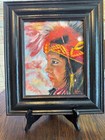 Portrait Of A Native American Indian Child Art Oil Painting By Jean O brien