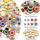 100pcs Sew On Rhinestones Crystals Glass Gems Metal Claw Mixed 8mm 10mm 12mm