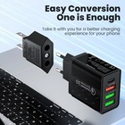 1-10pcs Travel Power Adapter Us To Eu European Electric Plug Power Socket