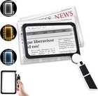 Large Magnifying Glass With 48 Led Light Dimmable 5x Reading Foldable Magnifier
