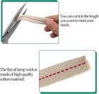 1 Roll 10 Feet 1 2  Flat Cotton Oil Lamp Wick With Red Stitch  Replacement Oil L