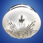 Antique vintage Art Deco Frosted Starburst Glass Ceiling Light Fixture