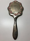 Silver Plated Vanity Set Brush Comb Mirror Vanity Set Roses Floral Vtg