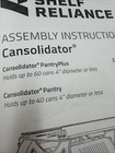 Shelf Reliance Cansolidator Pantry Plus Can Rack Holds 60 Cans Adjustable - New