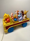 Vintage Winnie The Pooh Shape Fitter Truck Pull Toy Walt Disney Productions