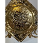 Vintage Brass Finish Wall Plaque Pub Scene Elpec England