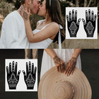 14 Sheets Henna Tattoo Stencils Kit For Hand Body Art  Indian Arabian Temporary