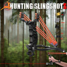 Professional Folding Slingshot Set Hunting High Velocity Catapult W  Wrist Laser