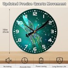 Dragonfly Wall Clock  Fantasy Green Design  Fantasy Green Dragonfly