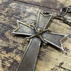 Vintage Knights Of Columbus Fraternal Ceremony Skull Crossbones Necklace Kofc