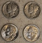 Lot Of  30  Silver Dimes Mixed Dates - 90  Silver-exact Items Pictured
