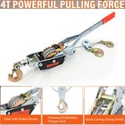 4 Ton Hand Puller Heavy Duty Winch Pull Hoist Come Along Cable Lever 3 Hooks