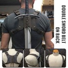 Medieval Retro Back Sword Holder Back Scabbard Warrior Cosplay Pu Leather Usa