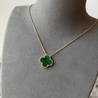 Van Cleef   Arpels Vintage Alhambra Necklace Malachite 18k Yellow Gold