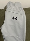Nwt Under Armour Heat Gear Loose Fit Gray Baseball Pants Yth Sz Small Belt Loops