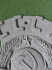Vintage Soviet Railway Coat Of Arms Iron Sign Ussr Original 1970 s  Locomotive