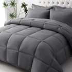  King Comforter Set  Ultra-soft Bed In A Bag King Size King 104  90   Dark Grey