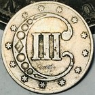 1853 Three Cent Silver Piece Trime 3c Type 1 Ungraded Choice Us Coin Cc31392