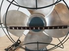 Vintage 1950s Westinghouse Ocselating Electric Fan W cover Model 12la Works 