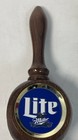 Miller Lite Beer Tap Handle Woodgrain 3 Sided Logo Vintage Style Bar Pub Decor