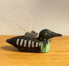5  Wooden   Metal Hand Crafted - Hand Painted Loon Ornament