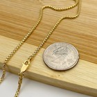 14k Gold Plated Sterling Silver Round Box Chain Necklace 925 Silver Chain 2 5mm
